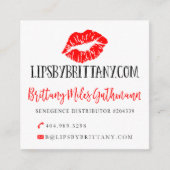 Aangepaste LipSense-Visitekaartjes Vierkante Visitekaartje (Voorkant)