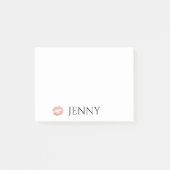 Aangepaste lipstick Kiss Glitter Lipgloss Post-it® Notes (Voorkant)