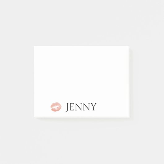 Aangepaste lipstick Kiss Glitter Lipgloss Post-it® Notes (Voorkant)