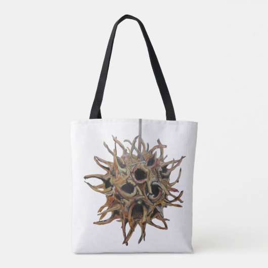 Aangepaste liquidambar styraciflua (Pod)-Canvas ta Tote Bag (Achterkant)