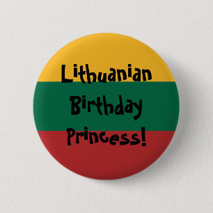 Aangepaste Litouwse vlag Ronde Button 5,7 Cm