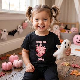 Aangepaste Little Boo Pinkoween Waterverf Geest Kinder Shirts