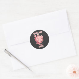 Aangepaste Little Boo Pinkoween Waterverf Geest Ronde Sticker