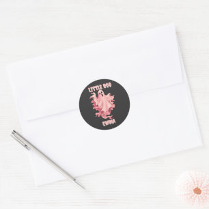 Aangepaste Little Boo Pinkoween Waterverf Geest Ronde Sticker