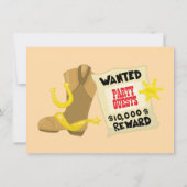 Aangepaste Little Cowboy verjaardagsuitnodiging Kaart (Achterkant)