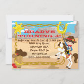 Aangepaste Little Cowboy verjaardagsuitnodiging Kaart (Voorkant)