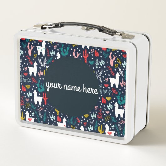 Aangepaste Llama Lunch Box (Achterkant)