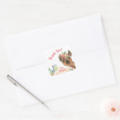 Aangepaste Llama Vierkante Sticker (Envelop)