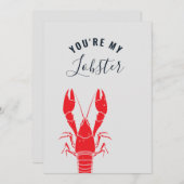 Aangepaste Lobster Seafood Jubileum Gag Feestdagenkaart (Voorkant / Achterkant)