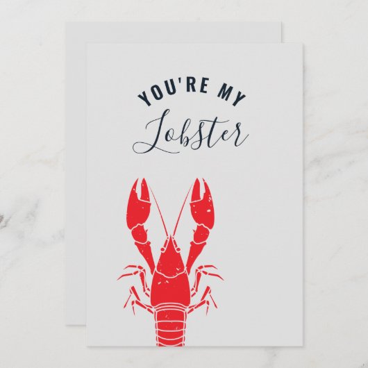 Aangepaste Lobster Seafood Jubileum Gag Feestdagenkaart (Voorkant / Achterkant)