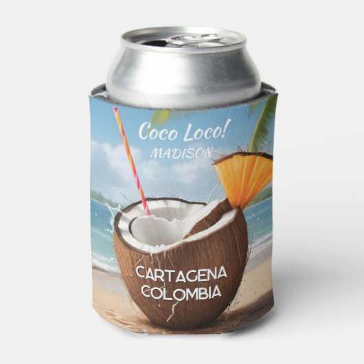 Aangepaste Locatie Coco Loco Blikjeskoeler (Blikje Voorkant)