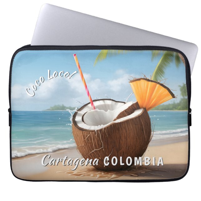 Aangepaste Locatie Coco Loco Laptop Sleeve (Voorkant)