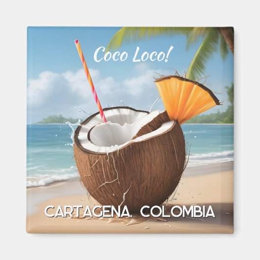 Aangepaste Locatie Coco Loco Magneet (Voorkant)