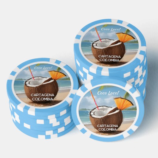 Aangepaste Locatie Coco Loco Poker Chips (Opstapeling)