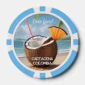 Aangepaste Locatie Coco Loco Poker Chips (Voorkant)