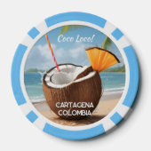 Aangepaste Locatie Coco Loco Poker Chips (Achterkant)
