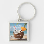 Aangepaste Locatie Coco Loco Sleutelhanger (Voorkant)