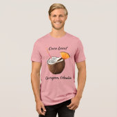 Aangepaste Locatie Coco Loco Tri-Blend Shirt (Voorkant volledig)