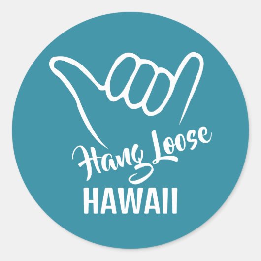 Aangepaste locatie & kleur Shaka Ronde Sticker (Voorkant)