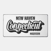 Aangepaste locatie & naam Connecticut Bureaumat (Voorkant)