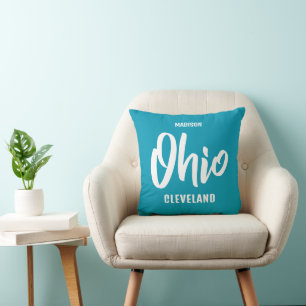 Aangepaste locatie, naam en kleur Ohio Kussen