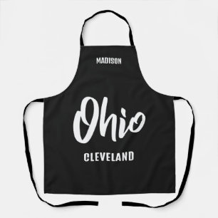 Aangepaste locatie, naam en kleur Ohio Schort