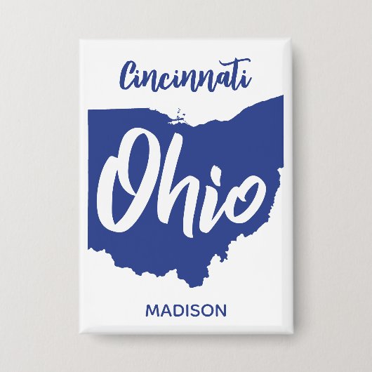 Aangepaste locatie & naam Ohio Button (Voorkant)