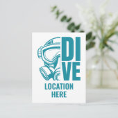 Aangepaste locatie Scuba Diving Briefkaart (Staand voorkant)