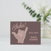 Aangepaste locatie Shaka Briefkaart (Staand voorkant)