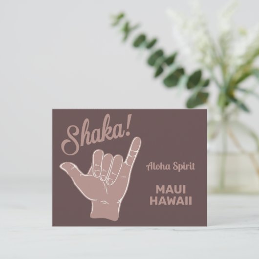 Aangepaste locatie Shaka Briefkaart (Staand voorkant)