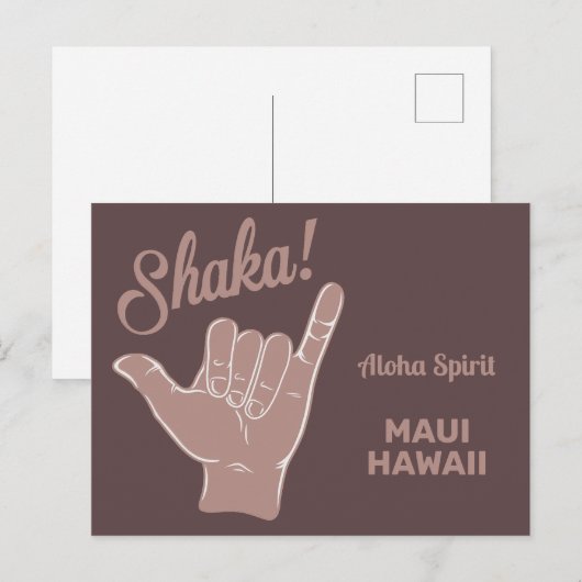 Aangepaste locatie Shaka Briefkaart (Voorkant / Achterkant)
