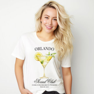 Aangepaste locatie Social Club Lemon Cocktail Bach T-shirt