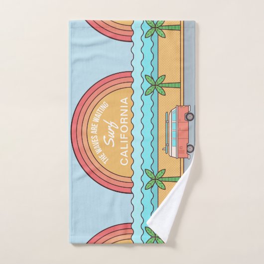 Aangepaste locatie Surfer-handdoekset Bad Handdoek (Handdoek)