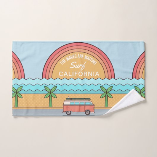 Aangepaste locatie Surfer-handdoekset Bad Handdoek (Handdoek)