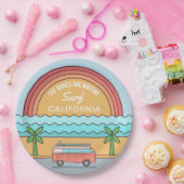 Aangepaste locatie Surfer papieren borden Papieren Bordje (Feest)