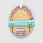 Aangepaste locatie Surfer-versiering Ornament (voorkant)