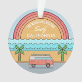 Aangepaste locatie Surfer-versiering Ornament (voorkant)