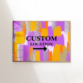 Aangepaste Locatie Teken Preppy Dorm Decor Paarse/ Poster