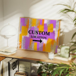 Aangepaste Locatie Teken Preppy Dorm Decor Paarse/ Poster