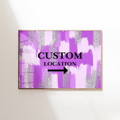 Aangepaste Locatie Teken Preppy Dorm Decor Paarse Poster