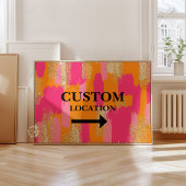 Aangepaste Locatie Teken Preppy Dorm Decor Poster