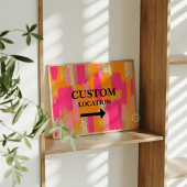 Aangepaste Locatie Teken Preppy Dorm Decor Poster