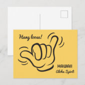 Aangepaste locatie, tekst & kleur Shaka Briefkaart (Voorkant / Achterkant)