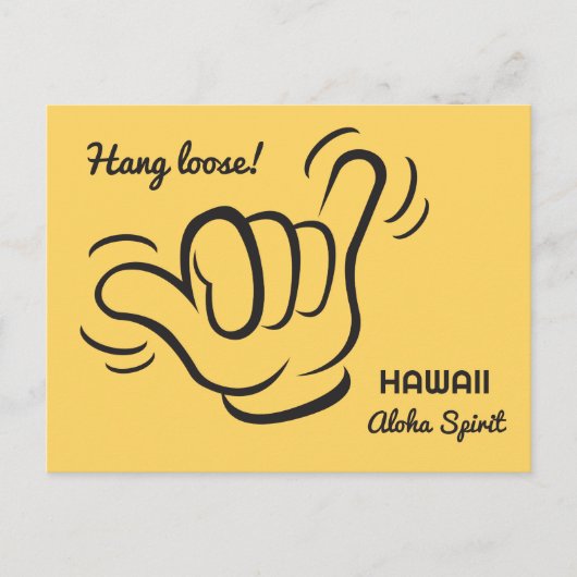 Aangepaste locatie, tekst & kleur Shaka Briefkaart (Voorkant)