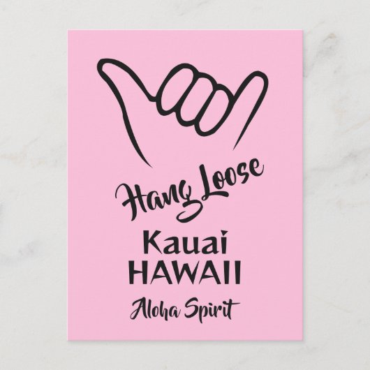 Aangepaste locatie, tekst & kleur Shaka Briefkaart (Voorkant)