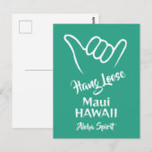 Aangepaste locatie, tekst & kleur Shaka Briefkaart (Voorkant / Achterkant)