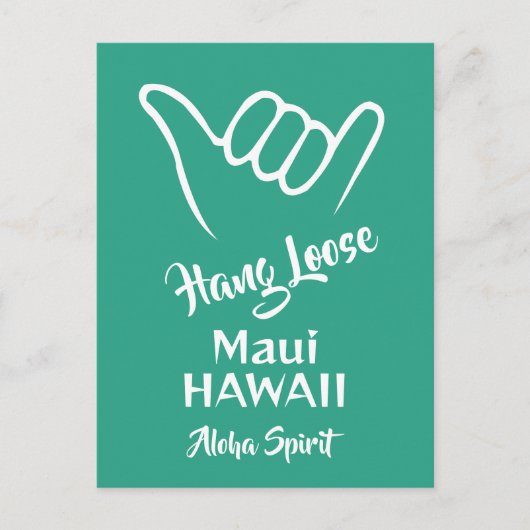 Aangepaste locatie, tekst & kleur Shaka Briefkaart (Voorkant)