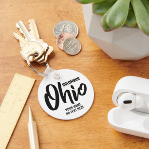 Aangepaste locatie & tekst Ohio Sleutelhanger