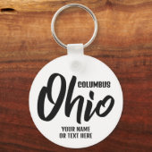 Aangepaste locatie & tekst Ohio Sleutelhanger (Voorkant)