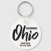 Aangepaste locatie & tekst Ohio Sleutelhanger (Achterkant)